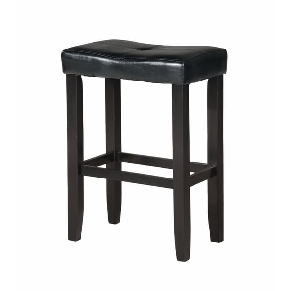 Wooden Counter Height Stool (Set of 2), Black