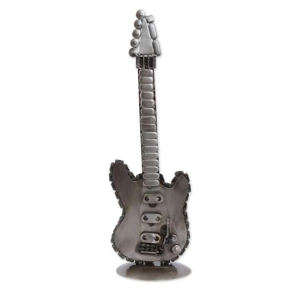 Recycled Auto Parts Sculpture, 'Guitar Glory' - Mexico