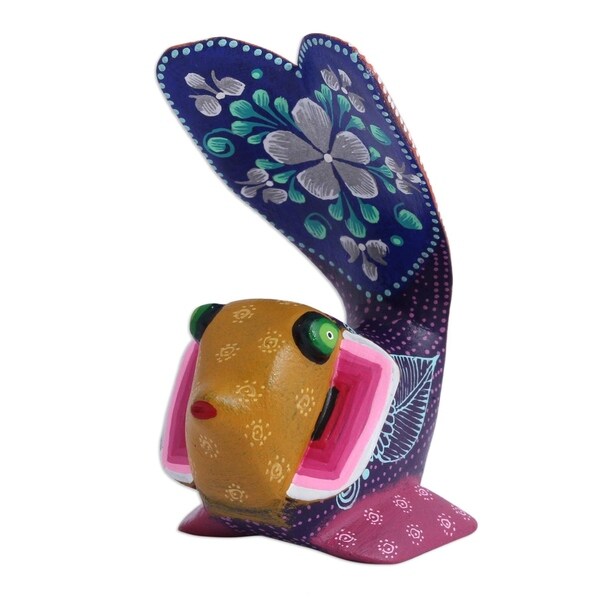 Wood Alebrije Figurine, 'Otherworldly Fish' - Mexico