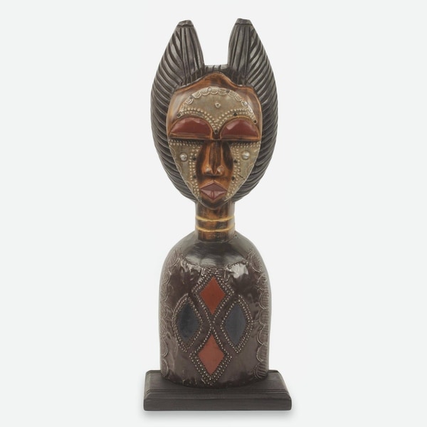 Wood Sculpture, 'Obaapa' - Ghana