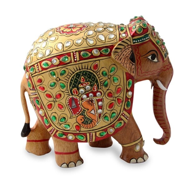 Wood Sculpture, 'Festive Mood' - India