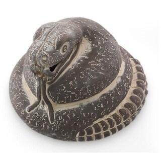 Handmade Ceramic Sculpture, 'Mexica Rattlesnake' (Mexico) - Bed Bath ...