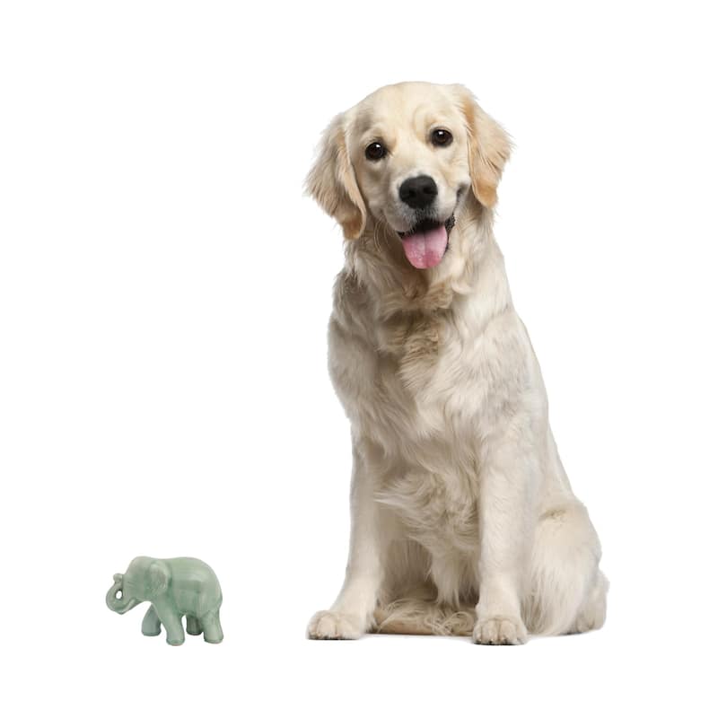 Handmade Celadon Ceramic Figurine, 'Smiling Elephant' (Thailand)