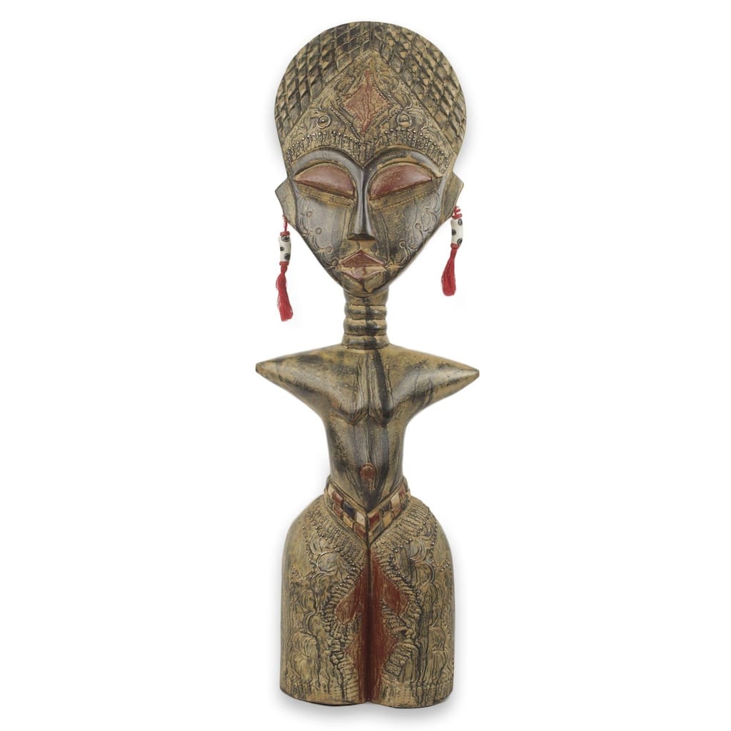 Handmade Wood Sculpture, 'Detugbi' (Ghana)