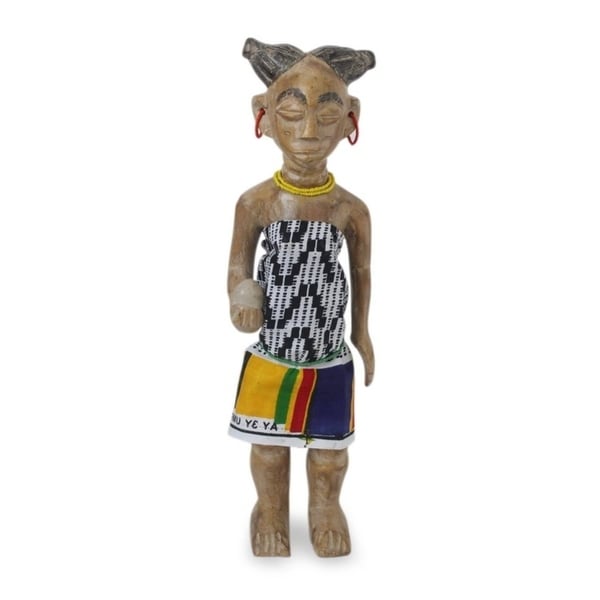 Wood Sculpture, 'Her Birthday Gift' - Ghana