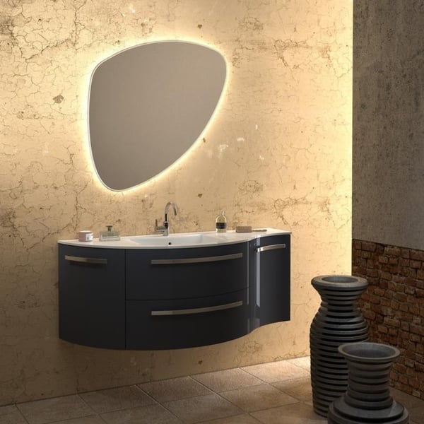 Shop Latoscana Ambra 52 Vanity With Left Curved And Right Convace