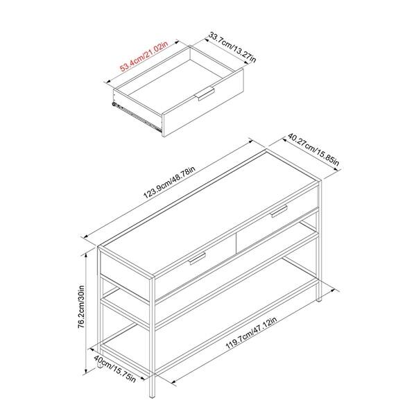 Homestar Hamilton Console Table 50 inches Bed Bath & Beyond 21422546