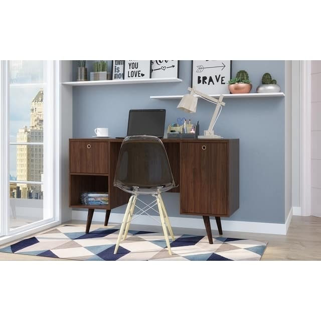 Edgar 1-Drawer Wood Mid Century Office Desk