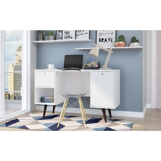 Edgar 1-Drawer Wood Mid Century Office Desk