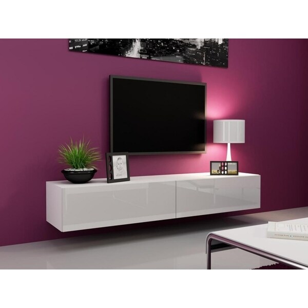 Vigo High Gloss Tv Stand On Free Shipping Today Vigo High Gloss Tv Stand