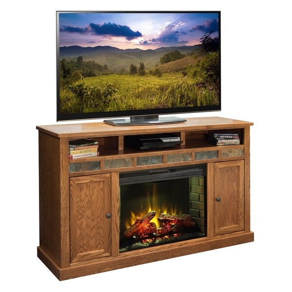Shop Oak Creek 62 Inch Fireplace Console Free Shipping Today
