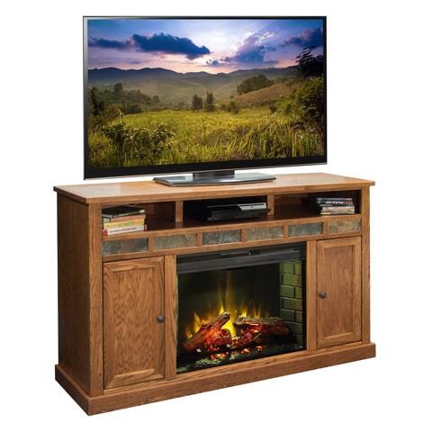 Copper Grove 62-inch Fully Assembled Fireplace TV Stand, Holds Up To a 65" TV