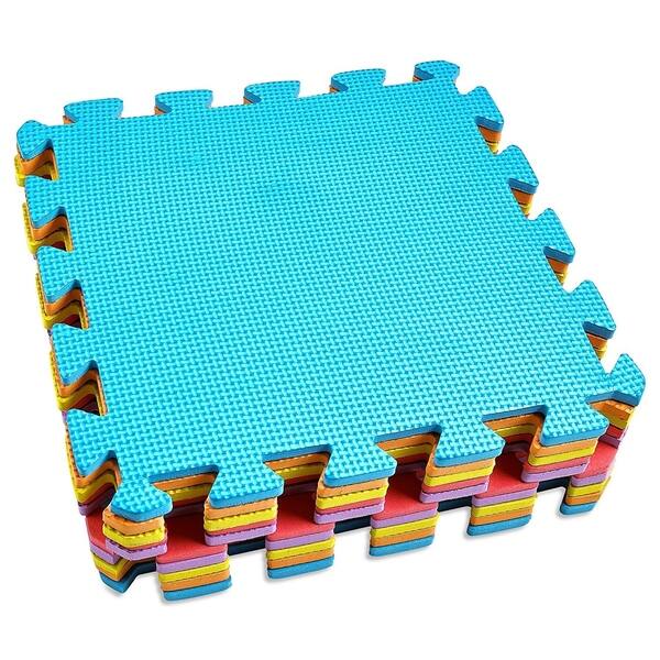 Shop Floor Mat Creative Time 10 Tile Safe Kids Puzzle Playmat Multi Color Non Toxic Interlocking Floor Children Baby Room Soft Eva Overstock 21424678