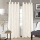 preview thumbnail 11 of 15, Bethany Sheer Overlay Blackout Window Curtain 95" In Ivory (As Is Item)