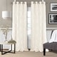 preview thumbnail 10 of 15, Bethany Sheer Overlay Blackout Window Curtain 95" In Ivory (As Is Item)
