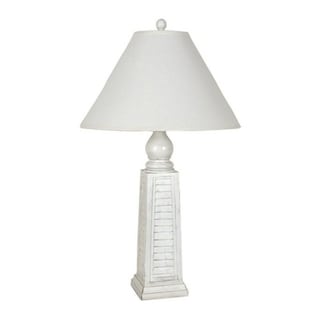 white shutter table lamp