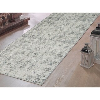 Murano Vintage-look Soft Polypropylene Grey Runner - 2'3 x 7'
