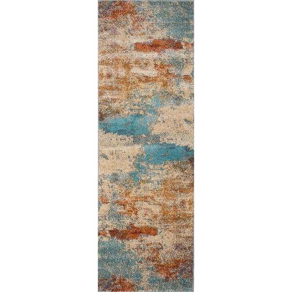 Shop Murano Abstract Soft Polypropylene Muti Colored Runner
