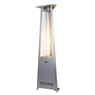 Zen-Temp Outdoor Patio Heater, 3-Sided Glass Tube, Stainless Steel