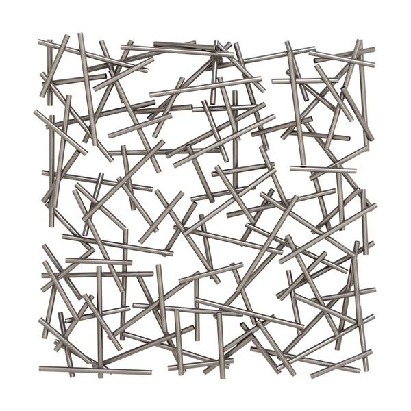 Shop Square Contemporary Silver Abstract Art Metal Wall Decor 20