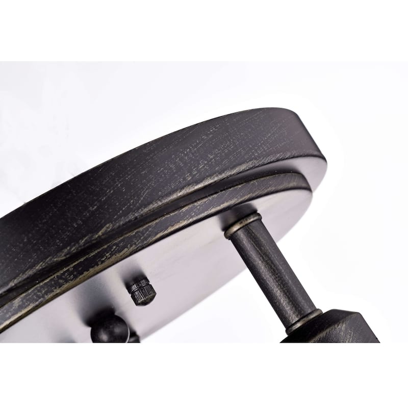 Belinda Flush Mount in Antique Black Finish with Clear Glass Shades