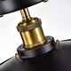 preview thumbnail 6 of 6, Anastasia Cone Shape Black and Metallic Gold Industrial Flush Mount - Black and Metallic Gold