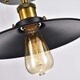 preview thumbnail 8 of 6, Anastasia Cone Shape Black and Metallic Gold Industrial Flush Mount - Black and Metallic Gold