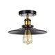 preview thumbnail 4 of 6, Anastasia Cone Shape Black and Metallic Gold Industrial Flush Mount - Black and Metallic Gold