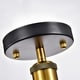 preview thumbnail 5 of 6, Anastasia Cone Shape Black and Metallic Gold Industrial Flush Mount - Black and Metallic Gold