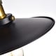preview thumbnail 7 of 6, Anastasia Cone Shape Black and Metallic Gold Industrial Flush Mount - Black and Metallic Gold