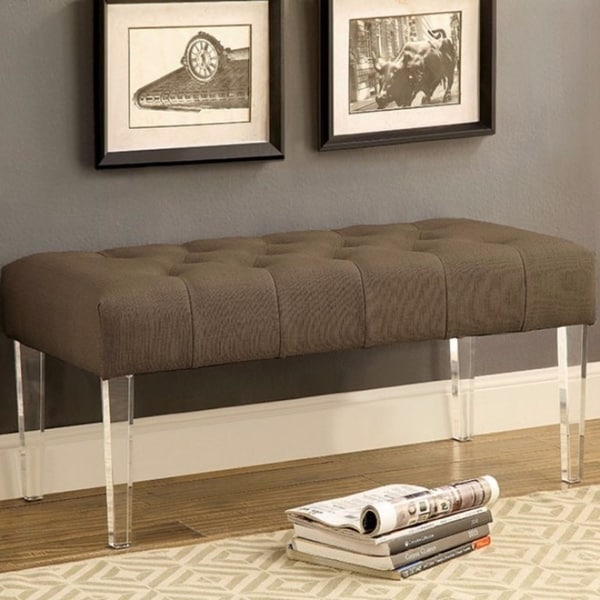 Modish Contemporary Style Bench, Brown