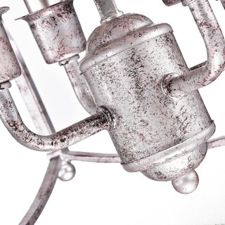 Beatriz Antique Silver Classic Iron Lantern Chandelier - Chandeliers For Bedrooms by Overstock.com