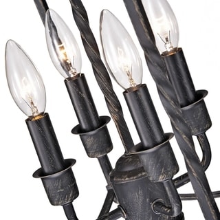 Beatriz Antique Black Classic Iron Lantern Chandelier - Chandeliers For Bedrooms by Overstock.com