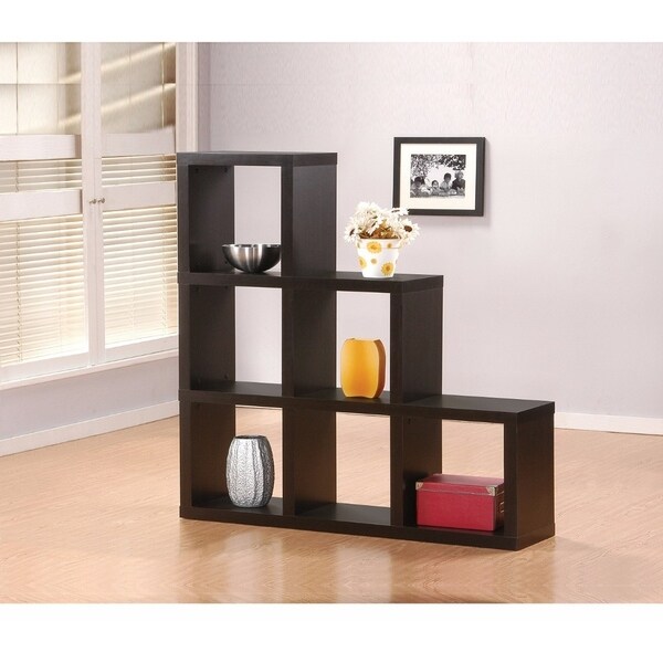 Shop Wooden Bookcase In Cube Pattern, Espresso Brown ...