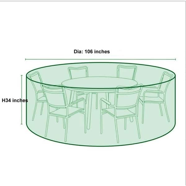Shop Plus Large D106 X34 Inch Round Table And Chairs Dining Set