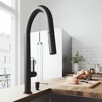 VIGO Greenwich Matte Black Pull-Down Spray Kitchen Faucet