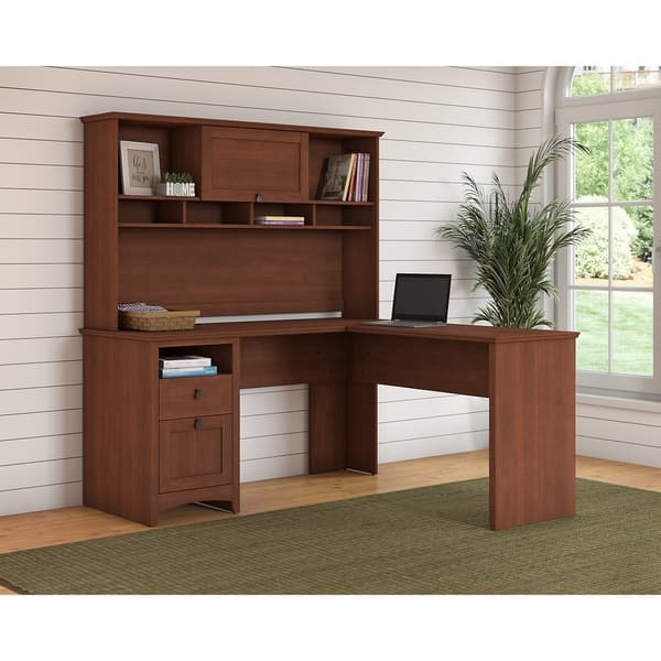 Shop Copper Grove Plovdiv L Shaped Desk With Hutch Free Shipping