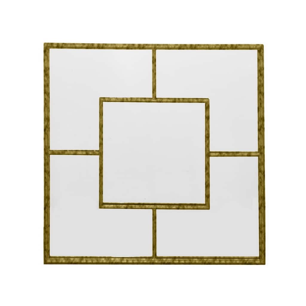 31.5 " Three Hands Metal Wall Mirror Decoration in Gold