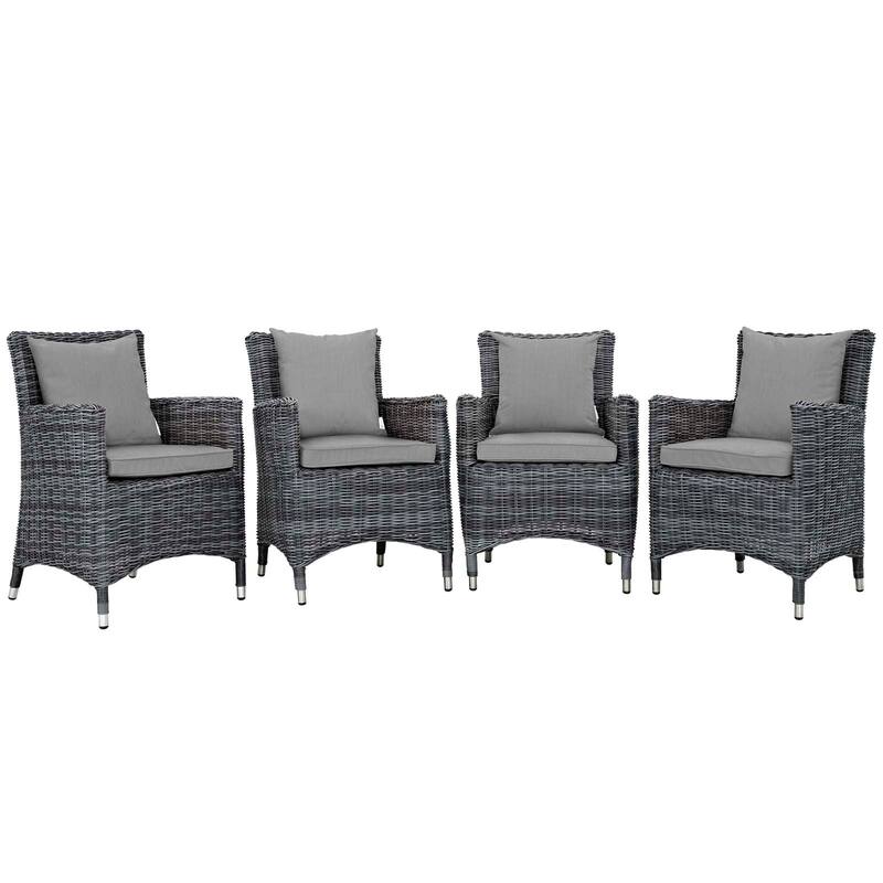 Invite 4 Piece Outdoor Patio Sunbrella® Dining Set