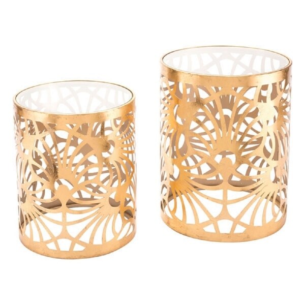 Krysten Set of 2 Gold Tables