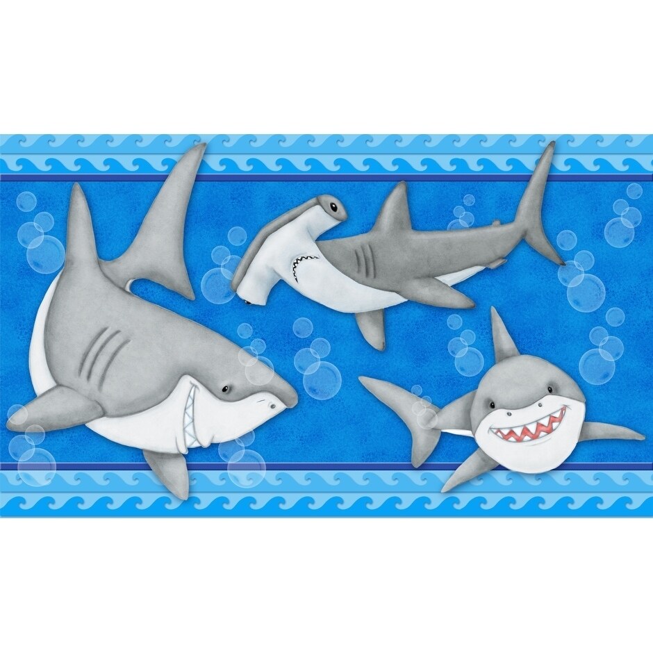 Shop Fish N Sharks Memory Foam Bathroom Rug Mat Overstock 21450312