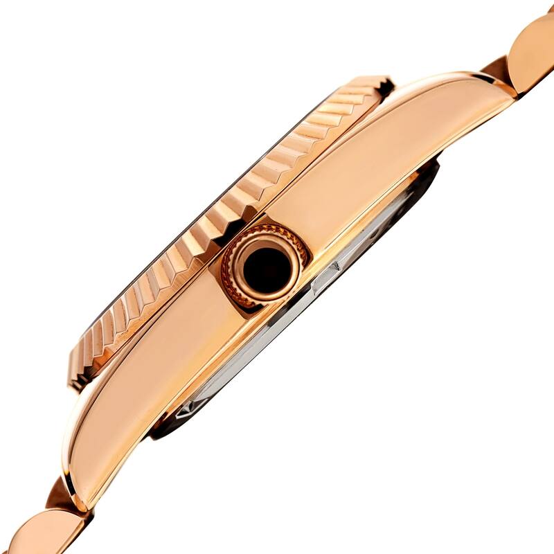 Burgi Ladies Crystal Star Ribbon Style Rose-tone Bracelet Watch