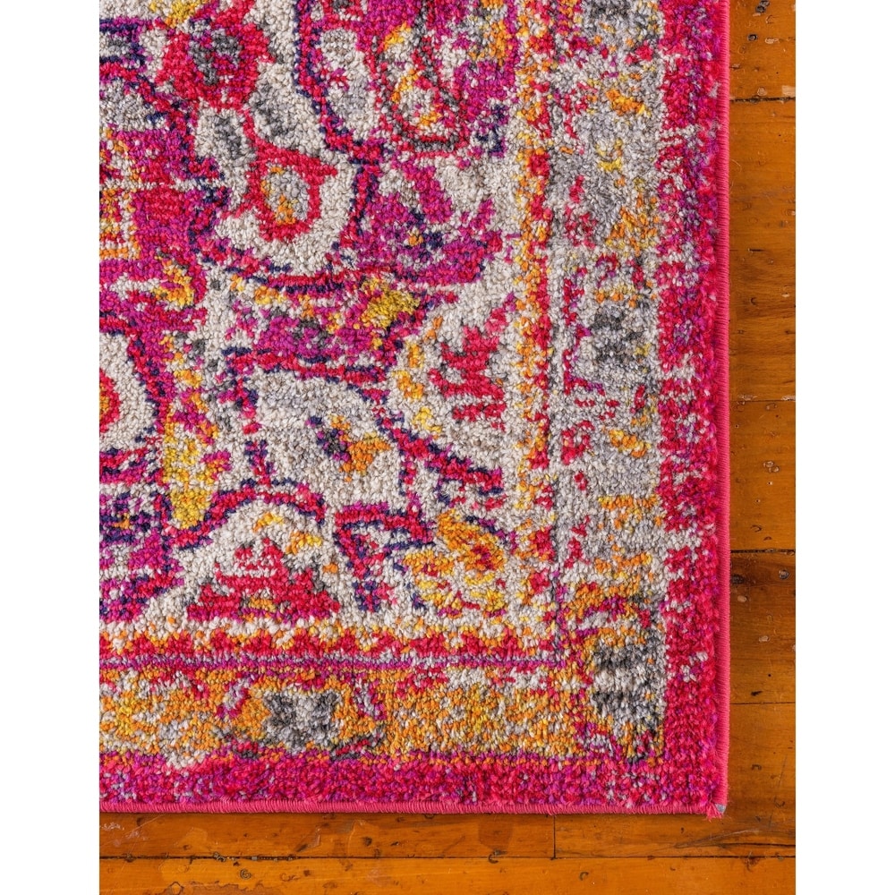 Unique Loom Penrose Collection Distressed Traditional Vintage Area Rug 9 x 12 Feet Magenta/Ivory Unique Loom Penrose Collection Distressed Traditional Vintage Area Rug 9 x 12 Feet Magenta/Ivory