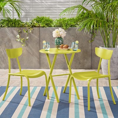 Taro 3-piece Modern Outdoor Bistro Set by Christopher Knight Home