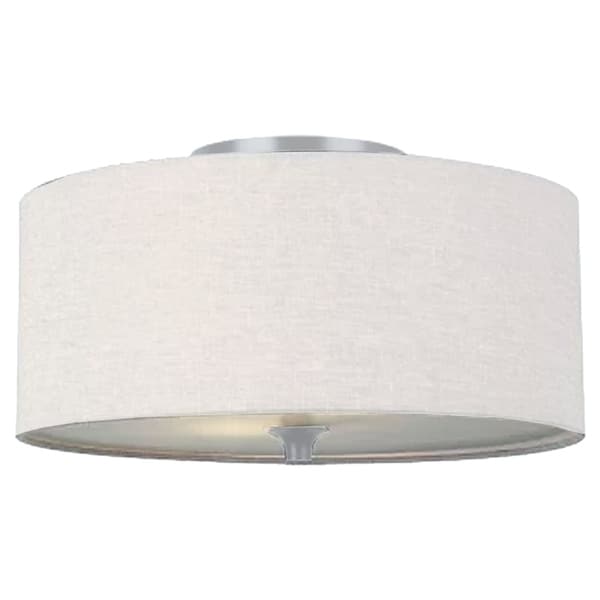 Homeselects 7009 Essential Drum Pendant Light Off White Cloth Homeselects 7009 Essential Drum Pendant Light Off White Cloth