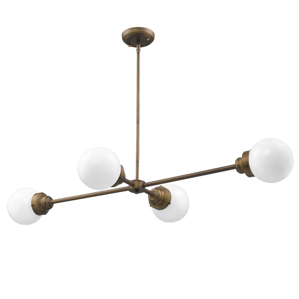 Portsmith 4-light Raw Brass Chandelier