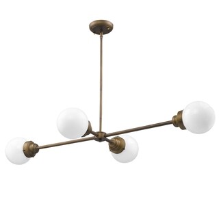 Portsmith 4-light Raw Brass Chandelier - Raw Brass - Bed Bath & Beyond ...