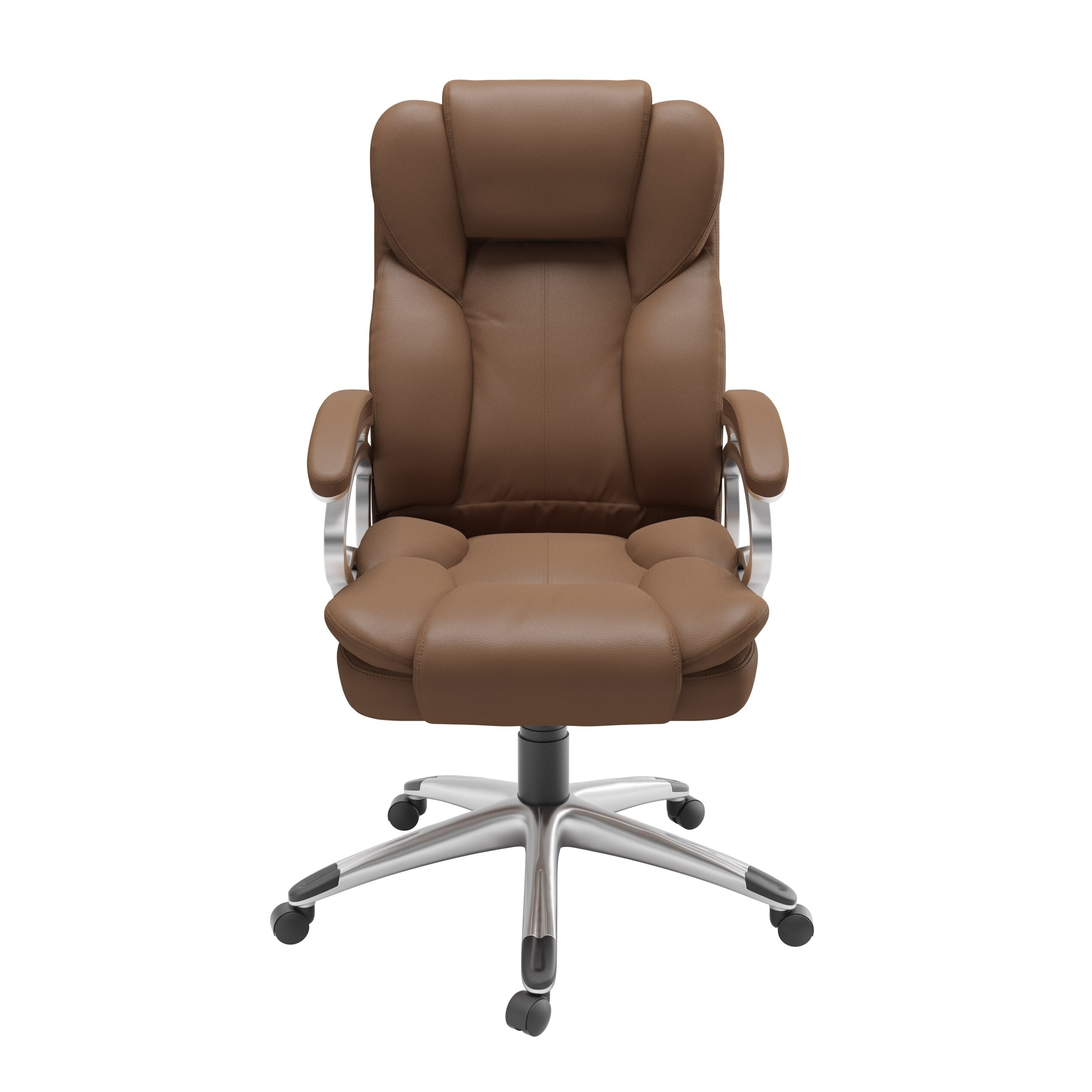 Executive Caramel Brown Leatherette Office Chair Overstock 21452658