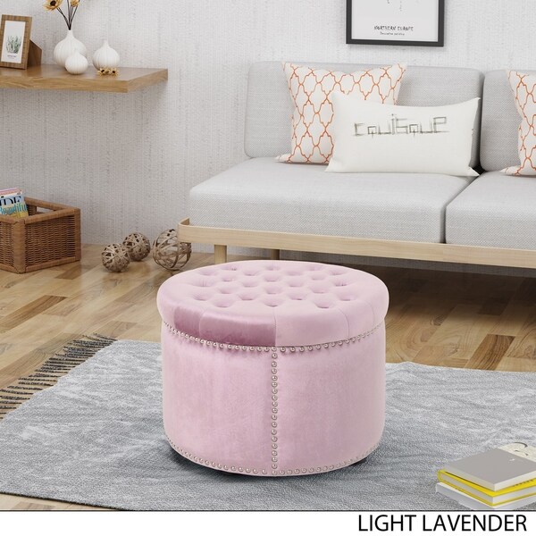Pouffe Foot Rest Ottoman Living Room Round Sofa Footstool Velvet Tufted Seat XL