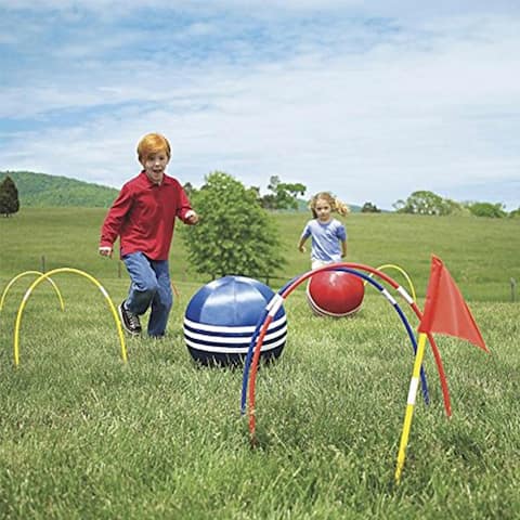 Kid Kick Croquet Set - Child Outdoor Kicking Games